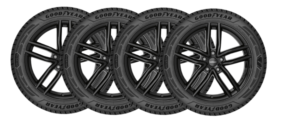 4 TR kompletjhjul fra goodyear